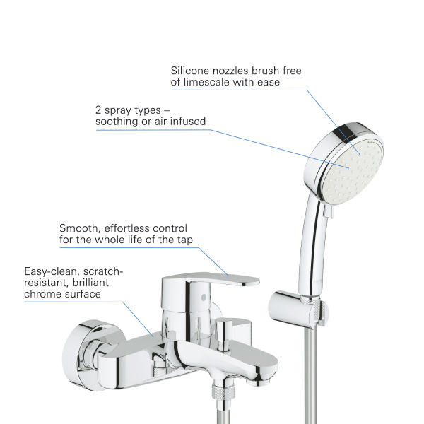 Смеситель однорычажный для ванны GROHE Eurostyle Cosmopolitan 33592 20A (3359220A) хром Смеситель однорычажный для ванны GROHE Eurostyle Cosmopolitan 33592 20A (3359220A) хром